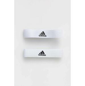 Páska na štulpne adidas Performance 604432-WHT/BLACK, biela farba