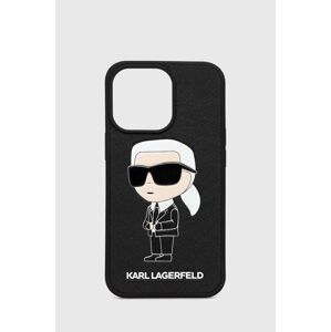 Puzdro na mobil Karl Lagerfeld iPhone 13 Pro čierna farba