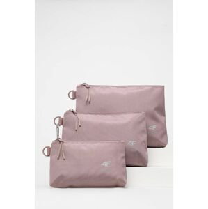 Kozmetická taška 4F 3-pak ružová farba
