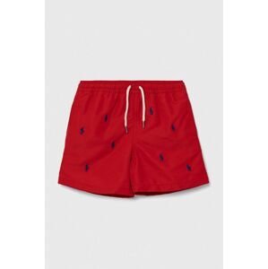 Detské plavkové šortky Polo Ralph Lauren červená farba