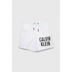 Detské plavkové šortky Calvin Klein Jeans biela farba