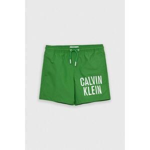 Detské plavkové šortky Calvin Klein Jeans zelená farba