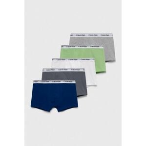 Detské boxerky Calvin Klein Underwear 5-pak šedá farba