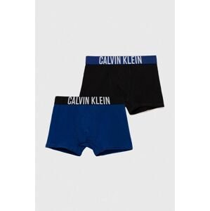 Detské boxerky Calvin Klein Underwear 2-pak tmavomodrá farba
