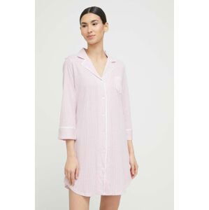 Pyžamová košeľa Lauren Ralph Lauren dámska, ružová farba
