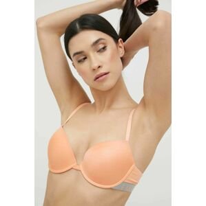 Podprsenka Emporio Armani Underwear oranžová farba, jednofarebný