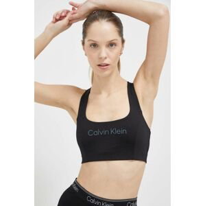 Športová podprsenka Calvin Klein Performance Essentials čierna farba