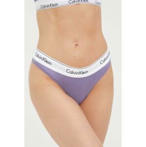 Tangá Calvin Klein Underwear fialová farba
