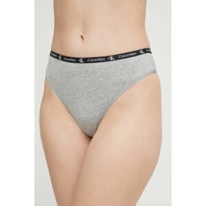 Tangá Calvin Klein Underwear 2-pak šedá farba, 000QD3990E