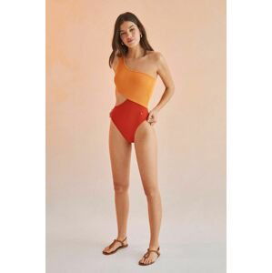 Jednodielne plavky women'secret JAMAICA oranžová farba, mäkké košíky, 5525788