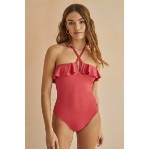 Jednodielne plavky women'secret PERFECT FIT 1 ružová farba, mäkké košíky, 5525795