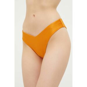 Plavkové nohavičky Abercrombie & Fitch oranžová farba