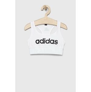 Detská podprsenka adidas G LIN CR biela farba