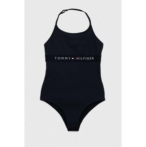 Jednodielne detské plavky Tommy Hilfiger tmavomodrá farba