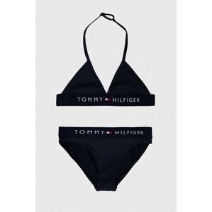 Dvojdielne detské plavky Tommy Hilfiger tmavomodrá farba