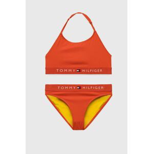 Dvojdielne detské plavky Tommy Hilfiger oranžová farba