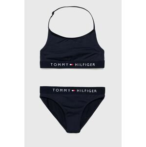 Dvojdielne detské plavky Tommy Hilfiger tmavomodrá farba