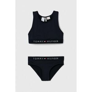 Dvojdielne detské plavky Tommy Hilfiger tmavomodrá farba