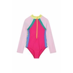 Jednodielne detské plavky Marc Jacobs fialová farba