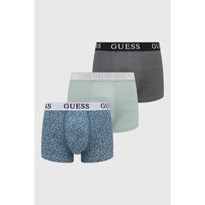 Boxerky Guess 3-pak pánske, zelená farba