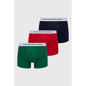 Boxerky Polo Ralph Lauren 3-pak pánske, zelená farba