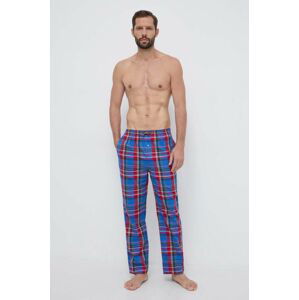 Bavlnené pyžamové nohavice Polo Ralph Lauren červená farba, vzorovaná