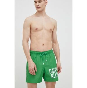 Plavkové šortky Calvin Klein zelená farba