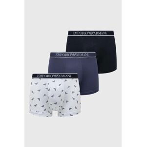 Boxerky Emporio Armani Underwear 3-pak pánske, tmavomodrá farba