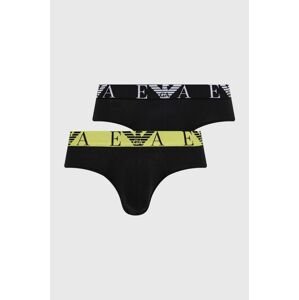 Slipy Emporio Armani Underwear pánske, čierna farba