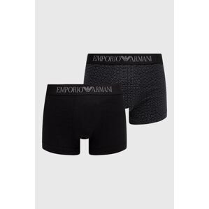 Boxerky Emporio Armani Underwear 2-pak pánske, čierna farba