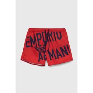 Plavkové šortky Emporio Armani Underwear červená farba