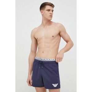Plavkové šortky Emporio Armani Underwear tmavomodrá farba