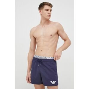 Plavkové šortky Emporio Armani Underwear tmavomodrá farba