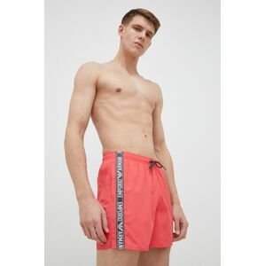 Plavkové šortky Emporio Armani Underwear červená farba