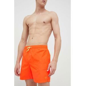 Plavkové šortky Guess oranžová farba