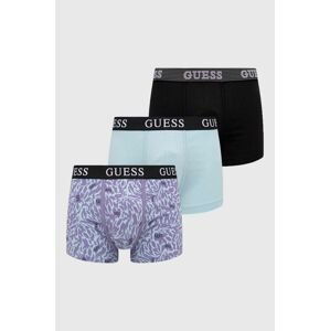 Boxerky Guess 3-pak pánske, čierna farba