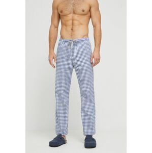 Bavlnené pyžamové nohavice GAP tmavomodrá farba, vzorovaná