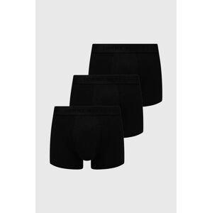 Boxerky Tommy Hilfiger 3-pak pánske, čierna farba