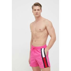 Plavkové šortky Tommy Hilfiger ružová farba
