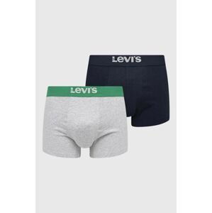 Boxerky Levi's 2-pak pánske, šedá farba