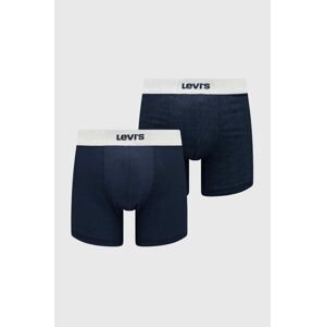 Boxerky Levi's 2-pak pánske, tmavomodrá farba