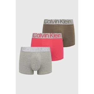 Boxerky Calvin Klein Underwear 3-pak pánske, béžová farba