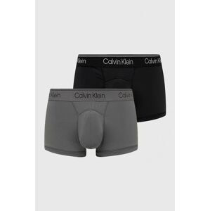 Boxerky Calvin Klein Underwear 2-pak pánske, šedá farba