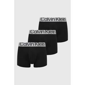 Boxerky Calvin Klein Underwear 3-pak pánske, čierna farba