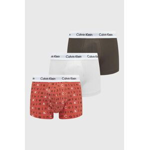 Boxerky Calvin Klein Underwear 3-pak pánske, červená farba