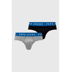 Slipy Pepe Jeans 2-pak pánske, čierna farba