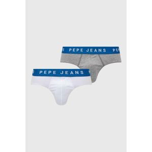 Slipy Pepe Jeans 2-pak pánske, šedá farba