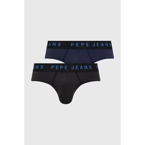 Slipy Pepe Jeans 2-pak pánske, tmavomodrá farba