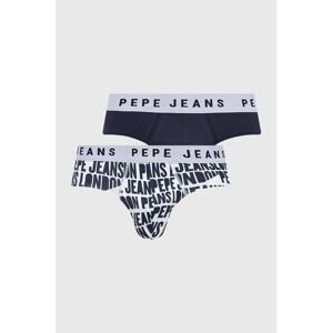 Slipy Pepe Jeans 2-pak pánske, tmavomodrá farba