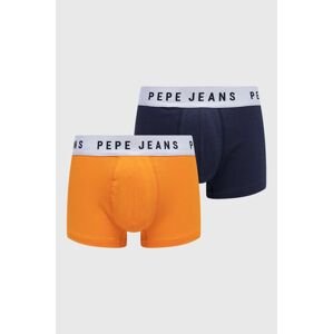 Boxerky Pepe Jeans 2-pak pánske, oranžová farba